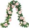 7.5 Ft Artificial Rose Vine Garland, Hanging Ivy Flowers for Wedding, Wall & Home Decor